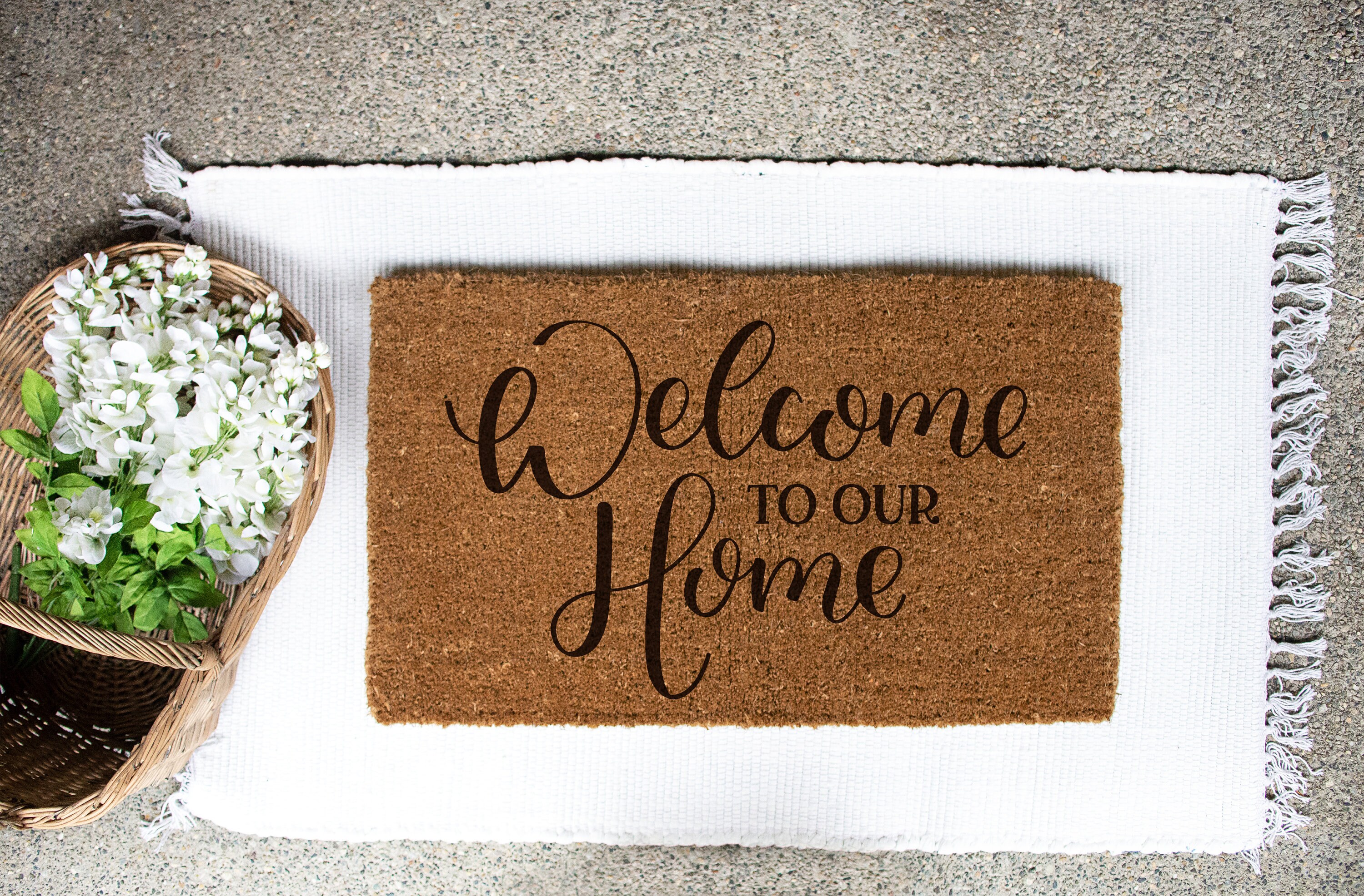 Welcome To Our Home Round Sign: Digital Download Wood Sign | Etsy