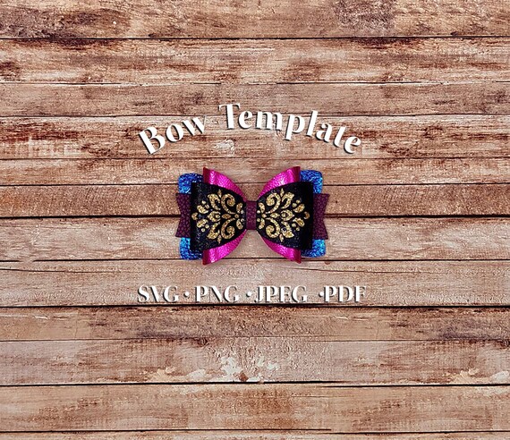 Download Hair Bow Template Anna Digital File Princess Svg Bow Etsy