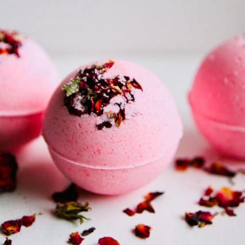 Pink Peony & Rose Petal Bath Bomb Large Handmade Jumbo Bath - Etsy