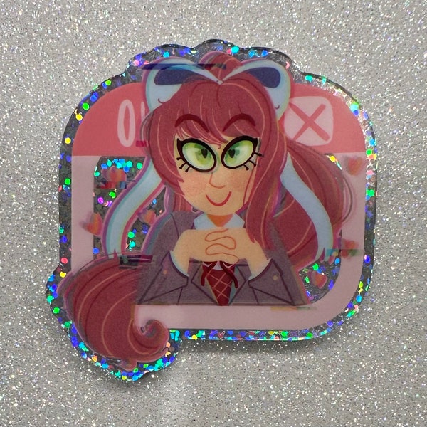 Holographic Doki Doki Literature Club Monika Pin