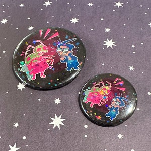 Holographic Invader Zim Button