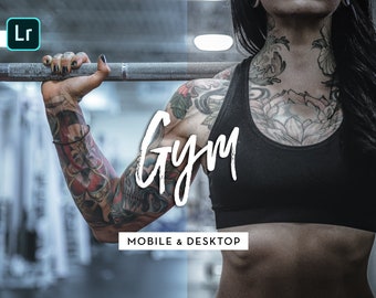 Préréglage Mobile Lightroom Gym, préréglages Influencer, préréglages Instagram, préréglage mat foncé, préréglage Moody