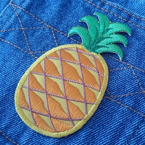 Pineapple Cartoon Fruits Cool Badge Patch Iron On Patches for Jackets Jeans Caps T-Shirt DIY Unique Gift