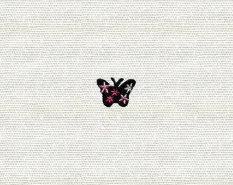 Iron On Patch- Patches for Jackets Insect Patch Cap Cool Badge Size 2.3 cm Mini Small Pink Star Black Butterfly W H Jean x 1.8 cm
