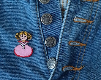 Mini Small Princess in Pink Dress - Kid Patch - Iron On Patches - Patches for Jackets, Jeans , Cap - Cool Badge Size 2.7 cm (W) x 4.0 cm (H)