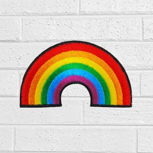 Rainbow Patch - Symbol Patch - Iron On Patches - Patches for Jackets, Jeans , Cap - Cool Badge Size 7 cm (W) x 4.2 cm (H)