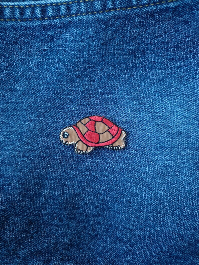 Mini Small Brown Turtle - Animal Patch - Iron on Patches - Patches for ...