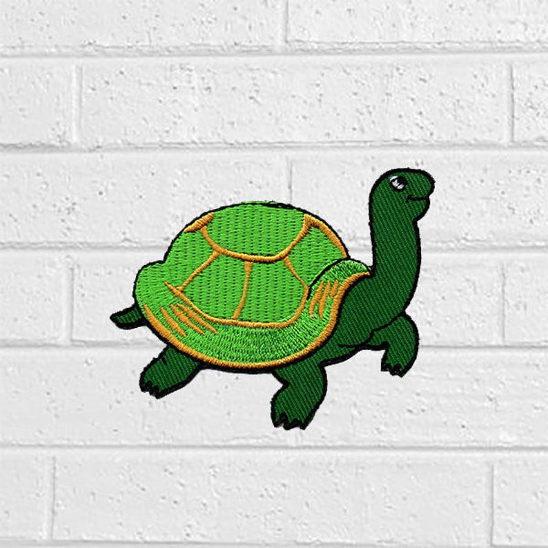 Green Turtle Patch Animal Patch Iron On Patches Patches | Etsy