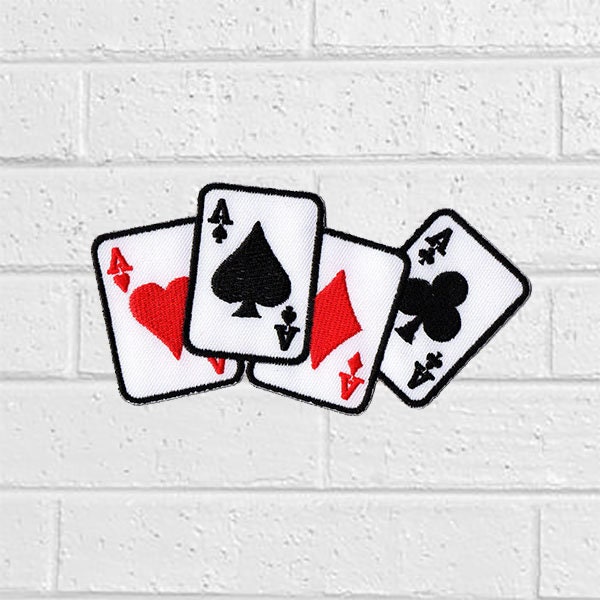 Four Aces Cards Patch Game Patch Iron On Patches Patches Etsy