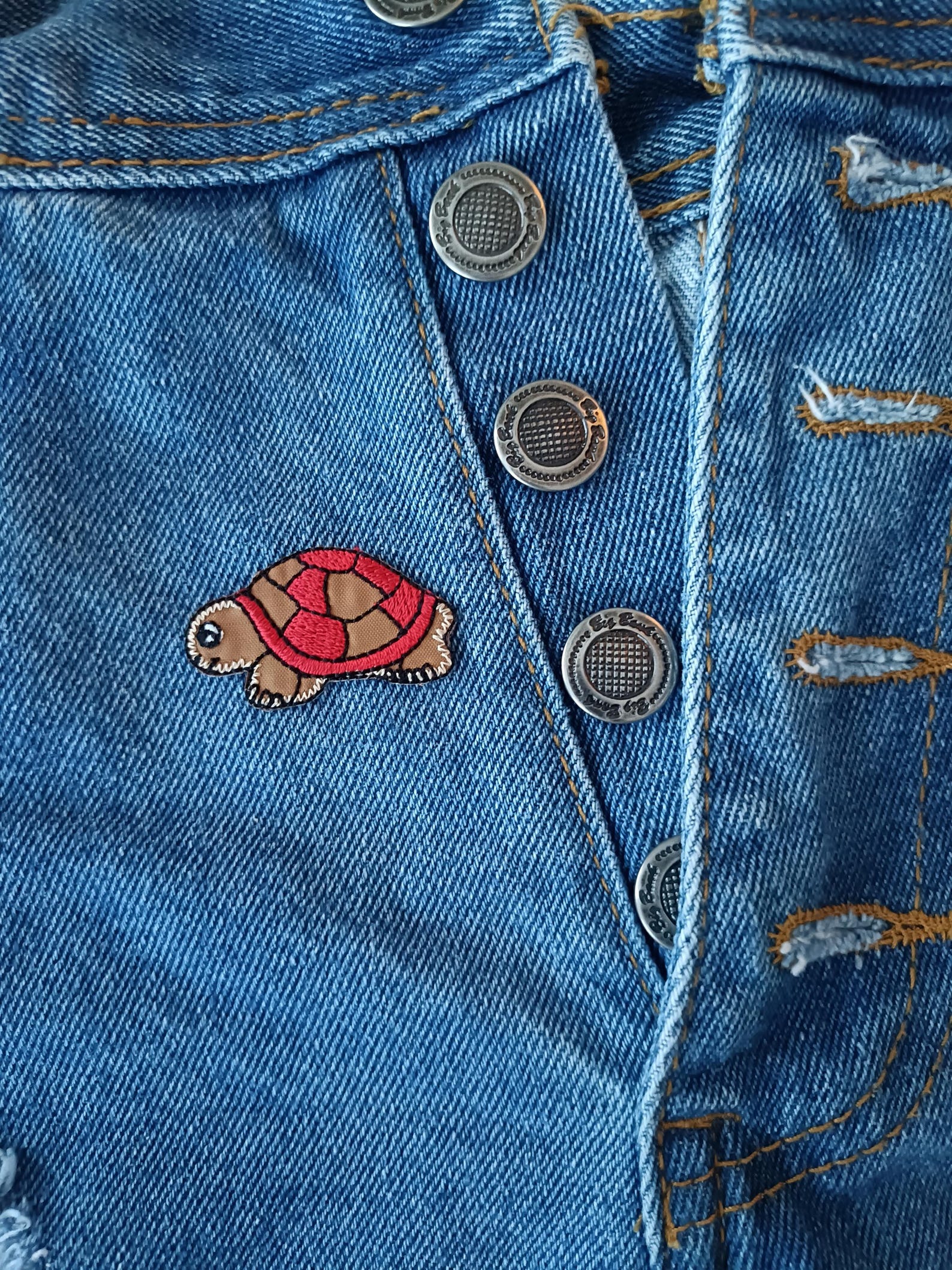 Mini Small Brown Turtle - Animal Patch - Iron on Patches - Patches for ...