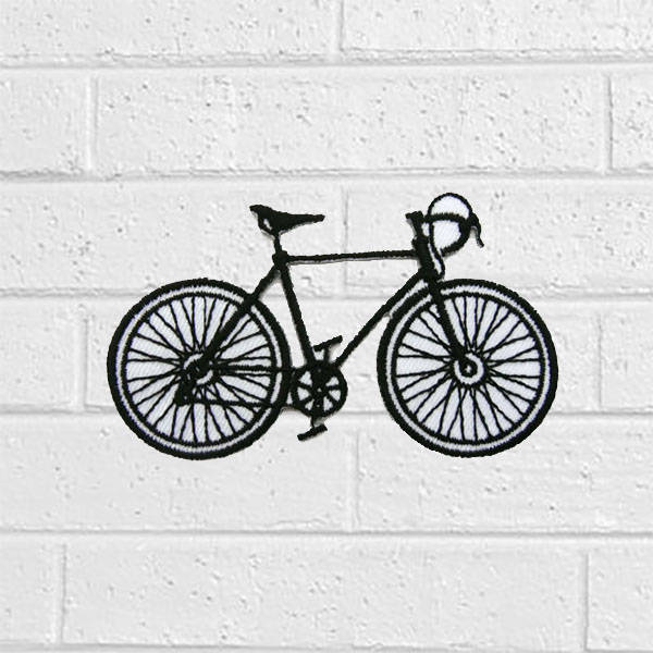 Black Bicycle Patch Vehicle Patch Iron On Patches Etsy