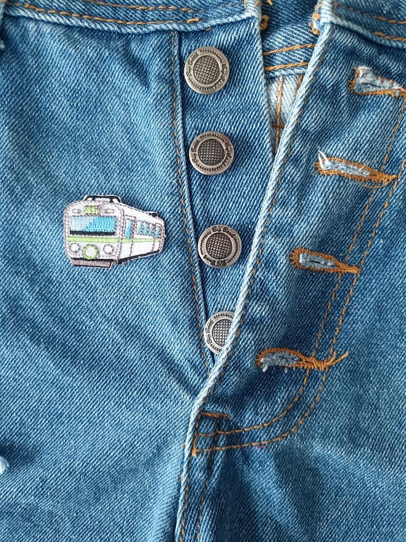 Mini Small Eletric Train Patch - Vehicle Patch - Iron on Patches ...