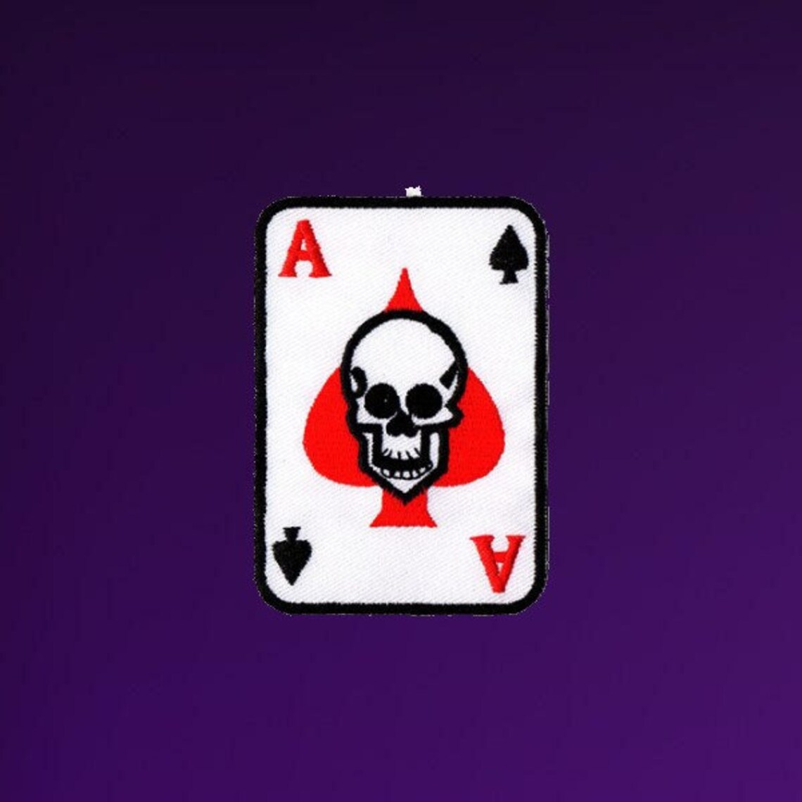 Ace Rote Herzen Schwarze Pik Karte Spiel Patch Eisen Auf Etsy