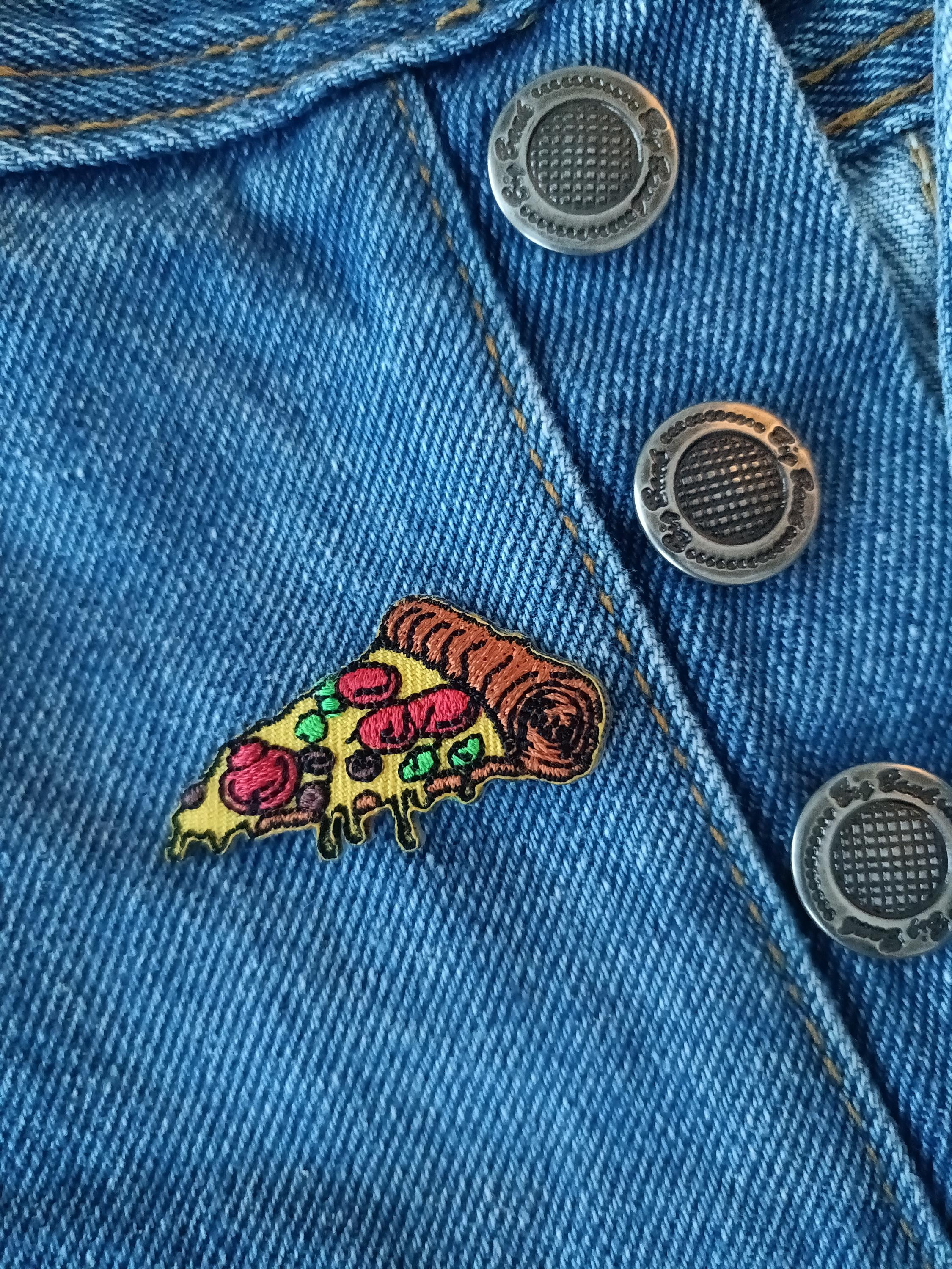 Pizza Path Mini Small Slice Pizza Patch - Sign Patch - Iron on Patches - Patches ...