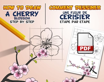 Comment dessiner une fleur de cerisier étape par étape (PDF)