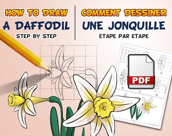 Comment dessiner une fleur de jonquille étape par étape (PDF)