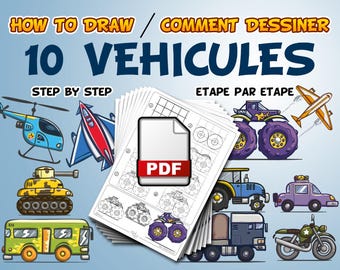 Comment dessiner 10 véhicules étape par étape (PDF)