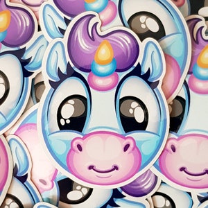 Sticker unicorn smiley emoji for phone tablet car motorcycle computer furniture image 5