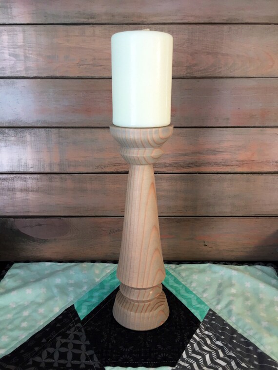 3 Inch Pillar Candle Stand Made From Douglas Fir Etsy