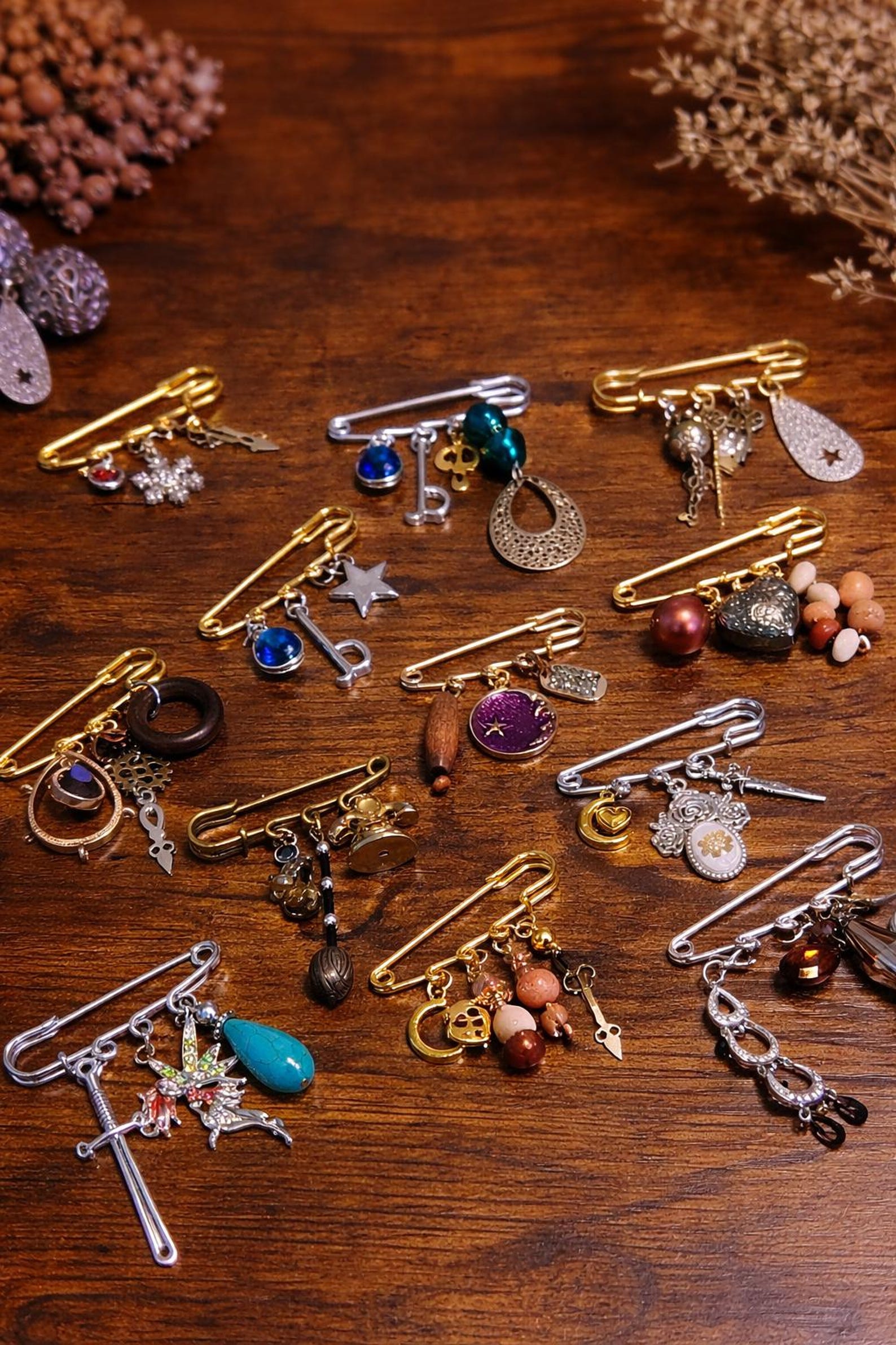 Trade Trinkets for Renaissance Faire Festivals Pins Jewelry Pendants ...