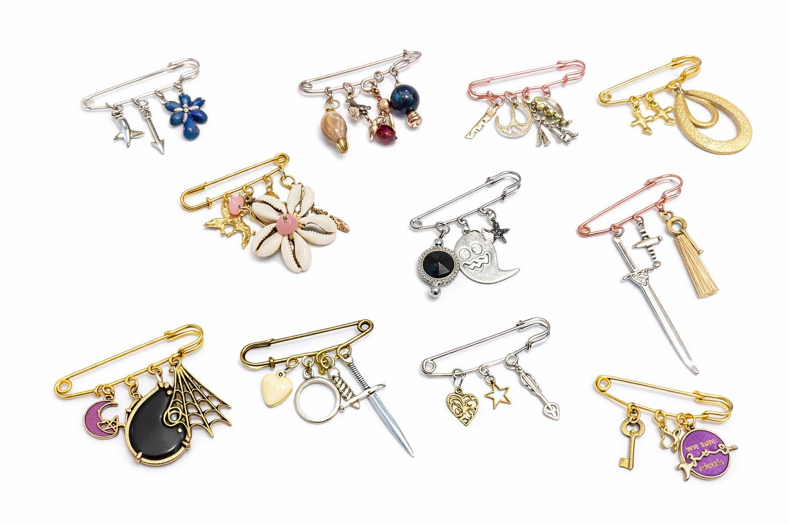 Trade Trinkets for Renaissance Faire Festivals Pins Jewelry Pendants ...