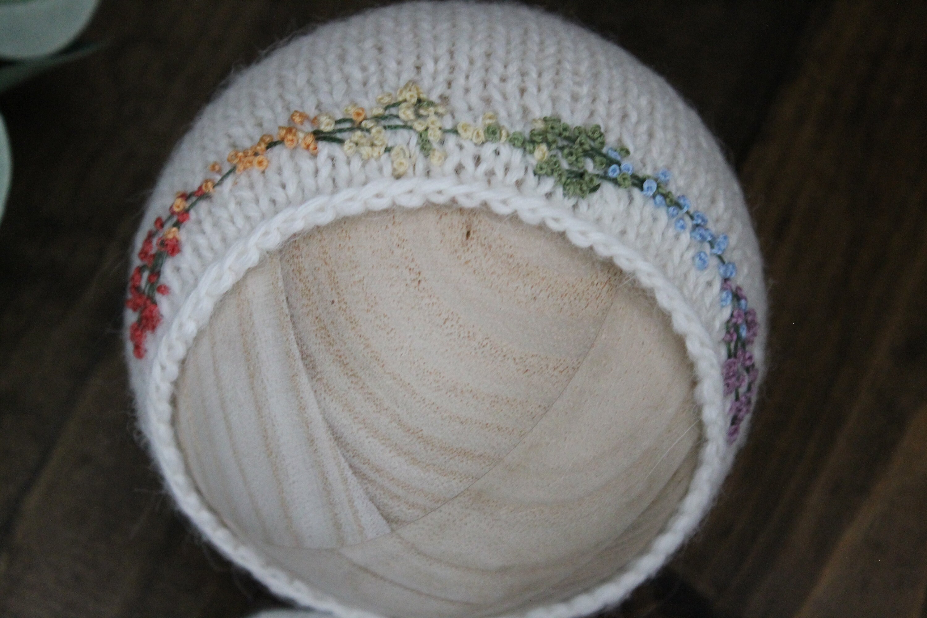 Lace Trim Embroidered Bonnet in Pale Blue (3mths-2yrs) main image 1