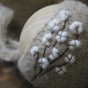 Cotton crop bonnet newborn photography hand embroidery