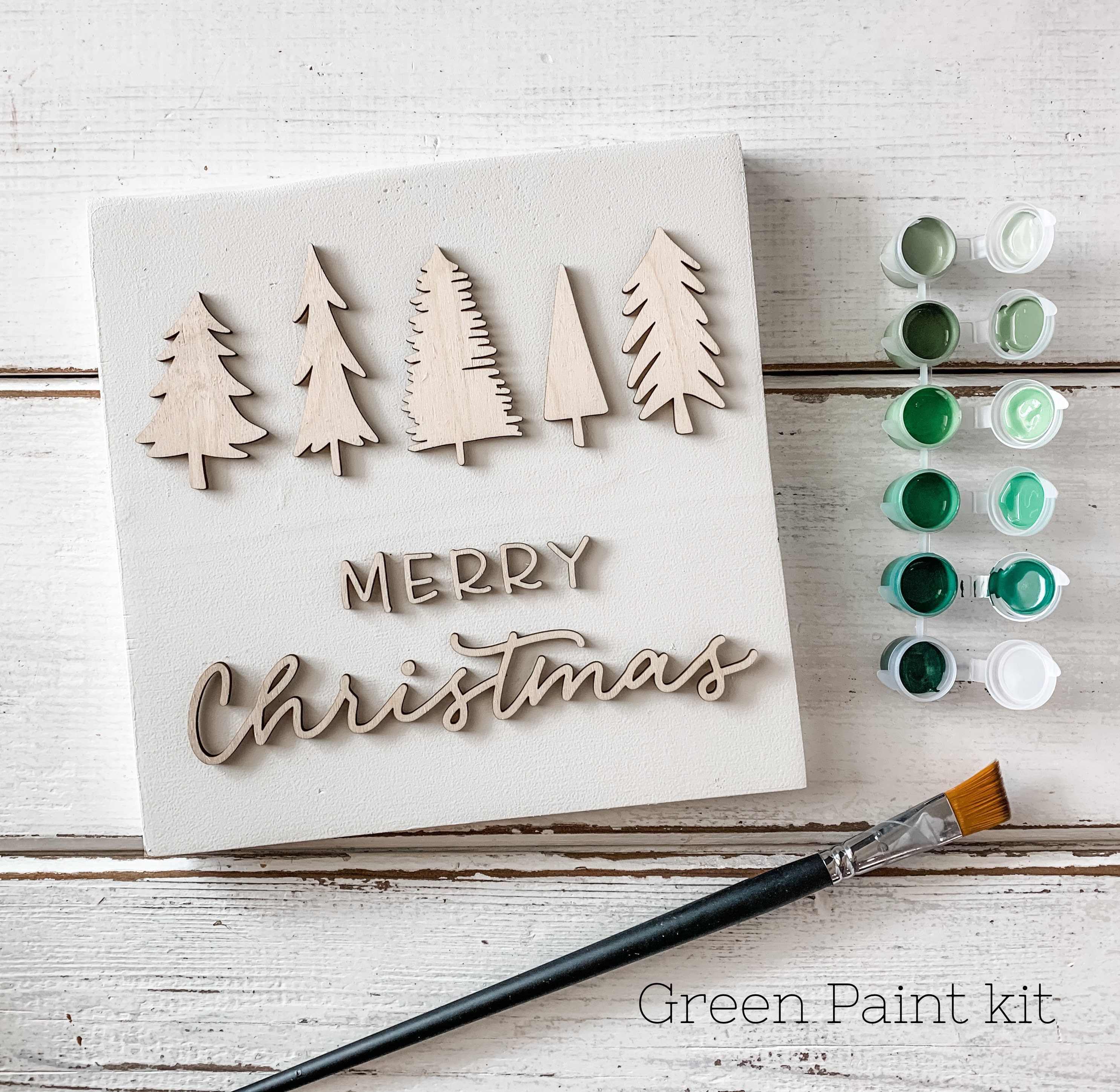 Christmas DIY Paint Kit / Do It Yourself Paint Kit / DIY Wood Etsy