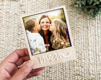 Maple Wood Mom Photo Frame Magnet | Mother's Day Gift