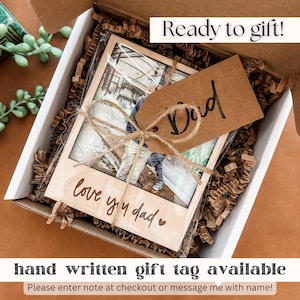Love You Dad Wood Polaroid Photo Frame Magnet | Father’s Day Gift | Picture frame for Fridge, Gift for Him, Birthday, Gift from Kids for Dad image 7