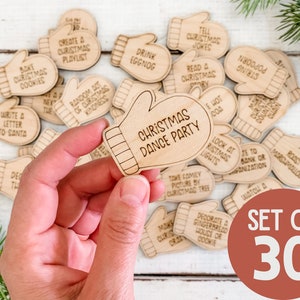 Christmas Activity Tokens for Family | Wooden Christmas Kids Bucket List Tokens | Advent Calendar Fillers, Christmas Countdown Coins