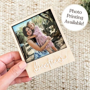 Besties Wood Magnetic Polaroid Picture Frame | 3D Photo Frame | Magnetic Frame for Fridge, Gift for Best Friend Birthday, for mom, for her