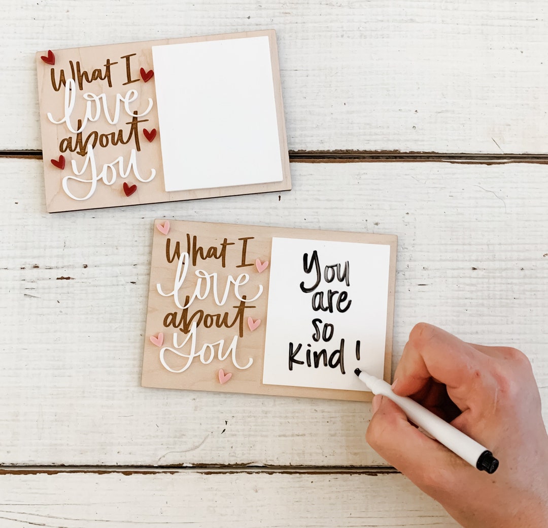 Dry Erase What I Love About You Sign Kids Valentines Day Basket Gift ...