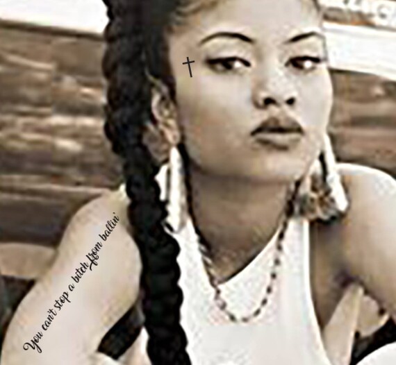 Lil Kim Tattoo No Time Hip Hop Temporary Tattoo Gifts Etsy