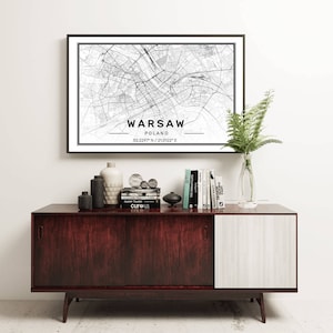 Rotterdam City Map Print, Modern Contemporary poster in sizes 50x70 fit for Ikea frame 19.5 x 27.5 All city available London, New York Paris image 3