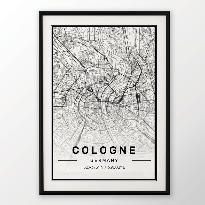 ISLE OF WIGHT MAP POSTER PRINT MODERN CONTEMPORARY CITIES TRAVEL IKEA FRAMES 