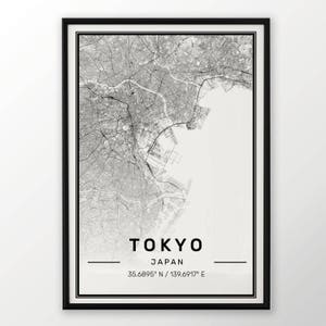 Tokyo City Karte drucken, moderne zeitgenössische Plakat in den Größen 50 x 70 passend für Ikea Rahmen alle Stadt erhältlich London, New York-Paris-Madrid-Rom