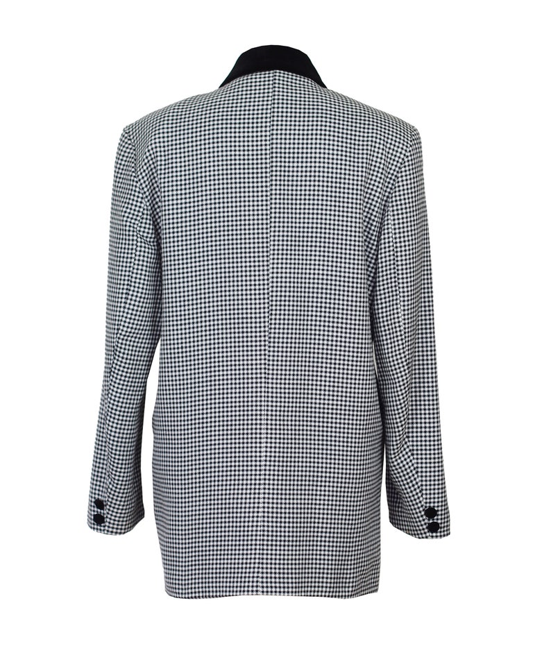Vintage oversized check double breasted boyfriend blazer / minimalist blazer / jacket / EU size 36 image 3