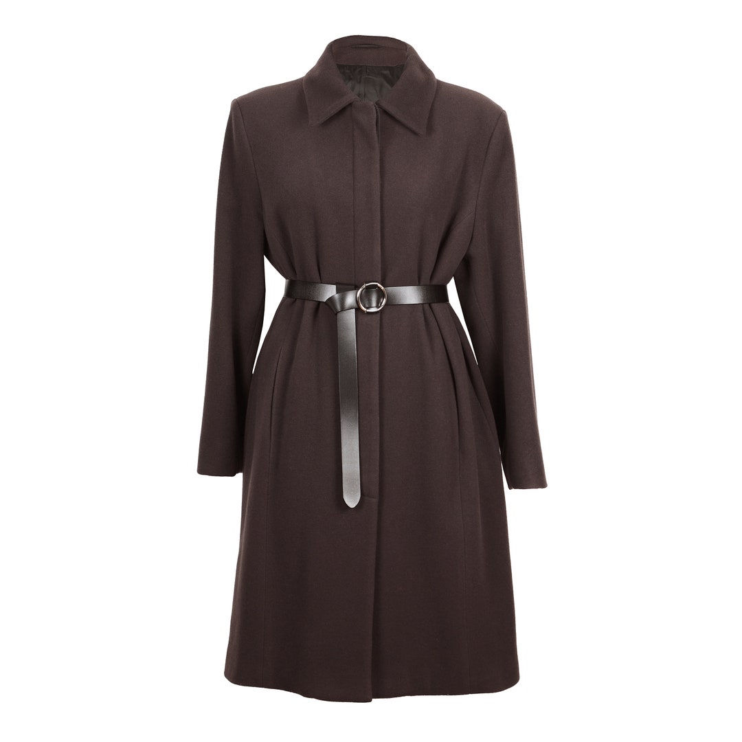 Vintage / Chocolate Brown Wool and Cashmere Coat / Classic Etsy