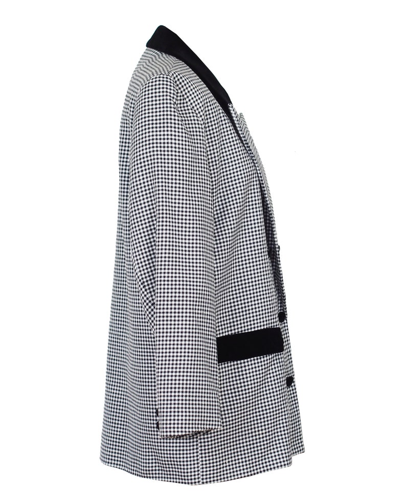 Blazer de novio con doble botonadura a cuadros de gran tamaño vintage / blazer minimalista / chaqueta / tamaño de la UE 36 imagen 2