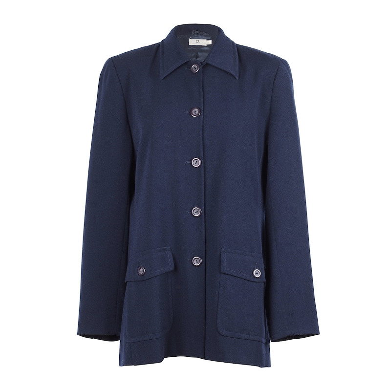 Vintage Polarn O. Pyret navy blue wool blend blazer / jacket / EU size 38 image 1