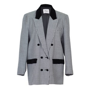 Vintage oversized check double breasted boyfriend blazer / minimalist blazer / jacket / EU size 36 image 1