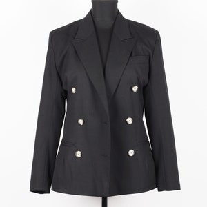 vintage / blazer oversize croisé avec boutons décoratifs / blazer boyfriend / blazer minimaliste / veste / taille européenne 34 image 2