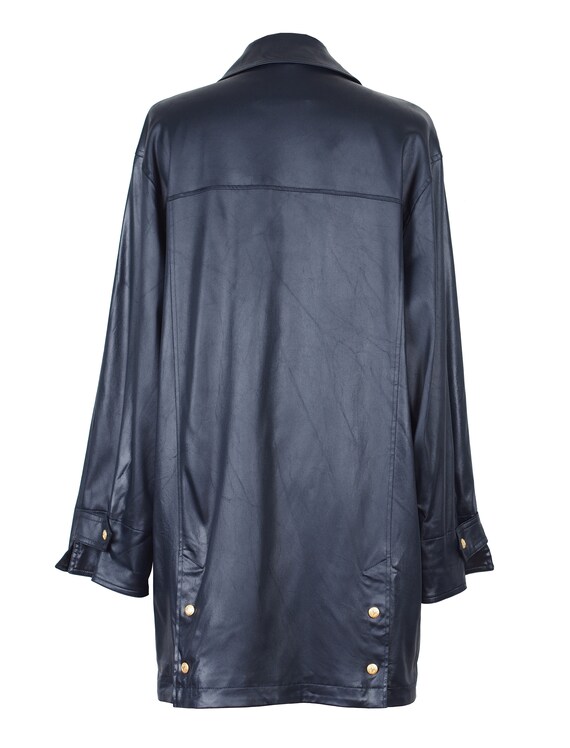 Blue patent leather jacket 2025