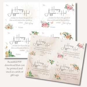 Etiquetas de regalo imprimibles Ayyam-i-ha, tarjetas de cotización bahá'í digitales, tarjeta Ayyamiha, regalo Ayyamiha de vecino o maestro, arte bahá'í, Ayyam-i-ha
