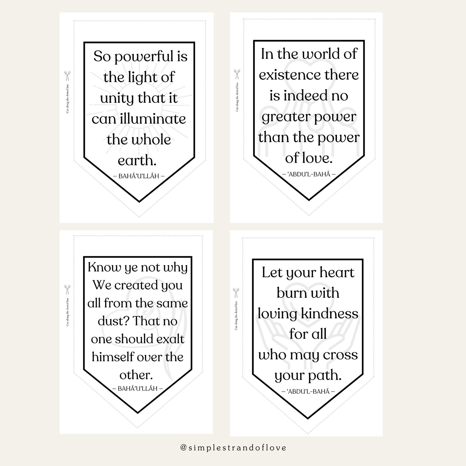 Printable Baha'i Quotations Banner, Baha'i Decoration, Bahai Bulletin ...