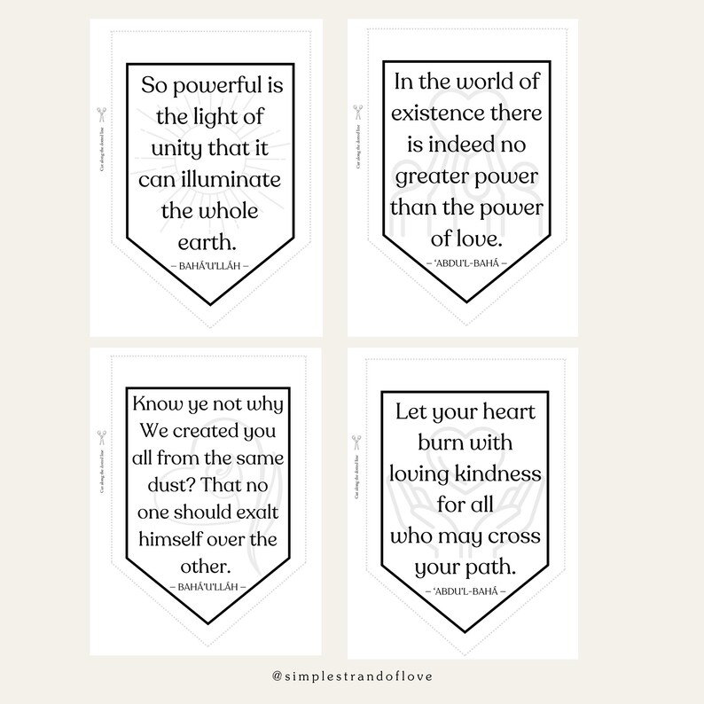 Printable Baha'i Quotations Banner, Baha'i Decoration, Bahai Bulletin ...