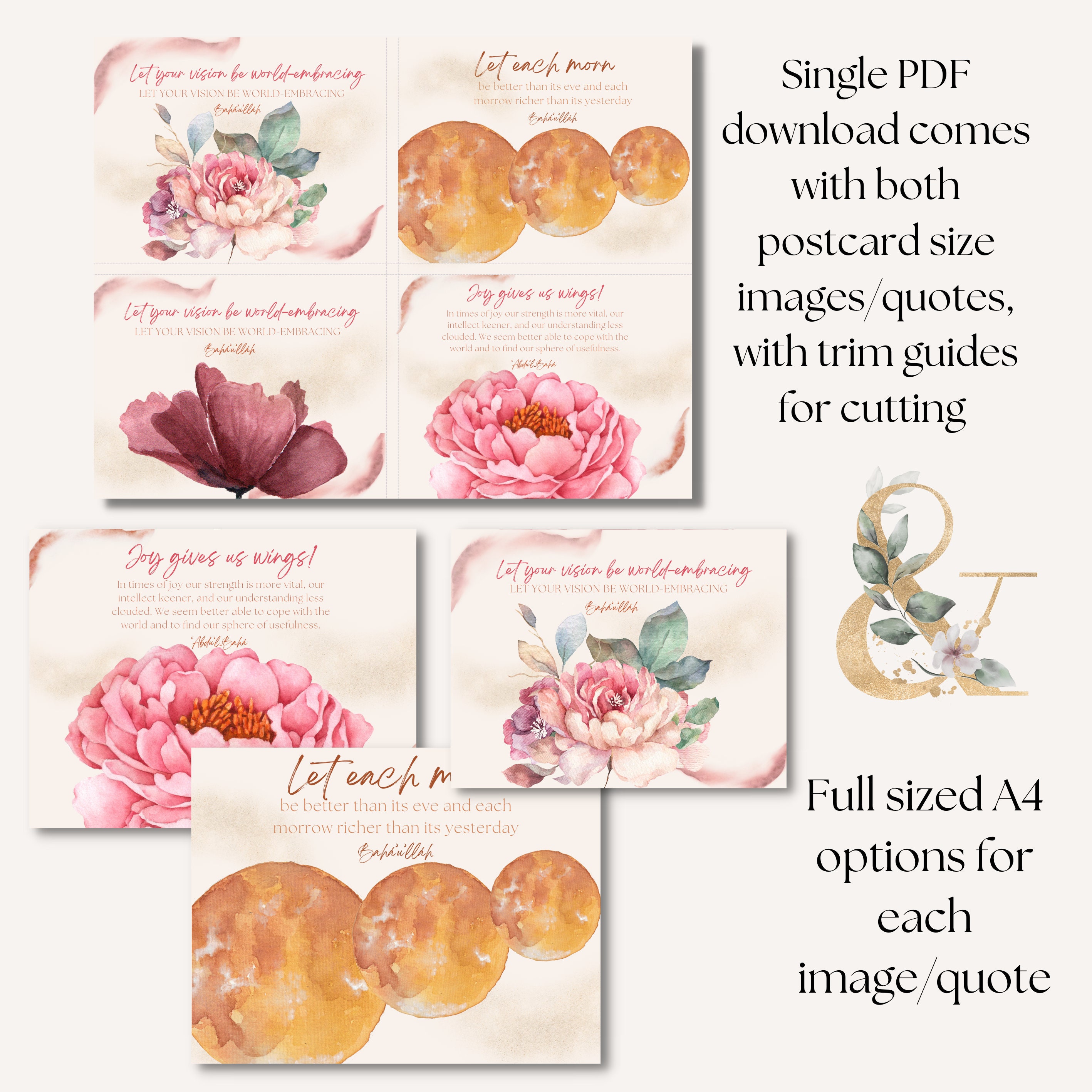 Digital Baha'i Printable Art Quotes, Baha'i Quotes, Baha'i Gifts, Wall ...