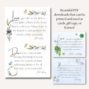 Digital Printable Baha'i Card, Bahai Gift Tag, Baha'i Art, Love Quotes ...