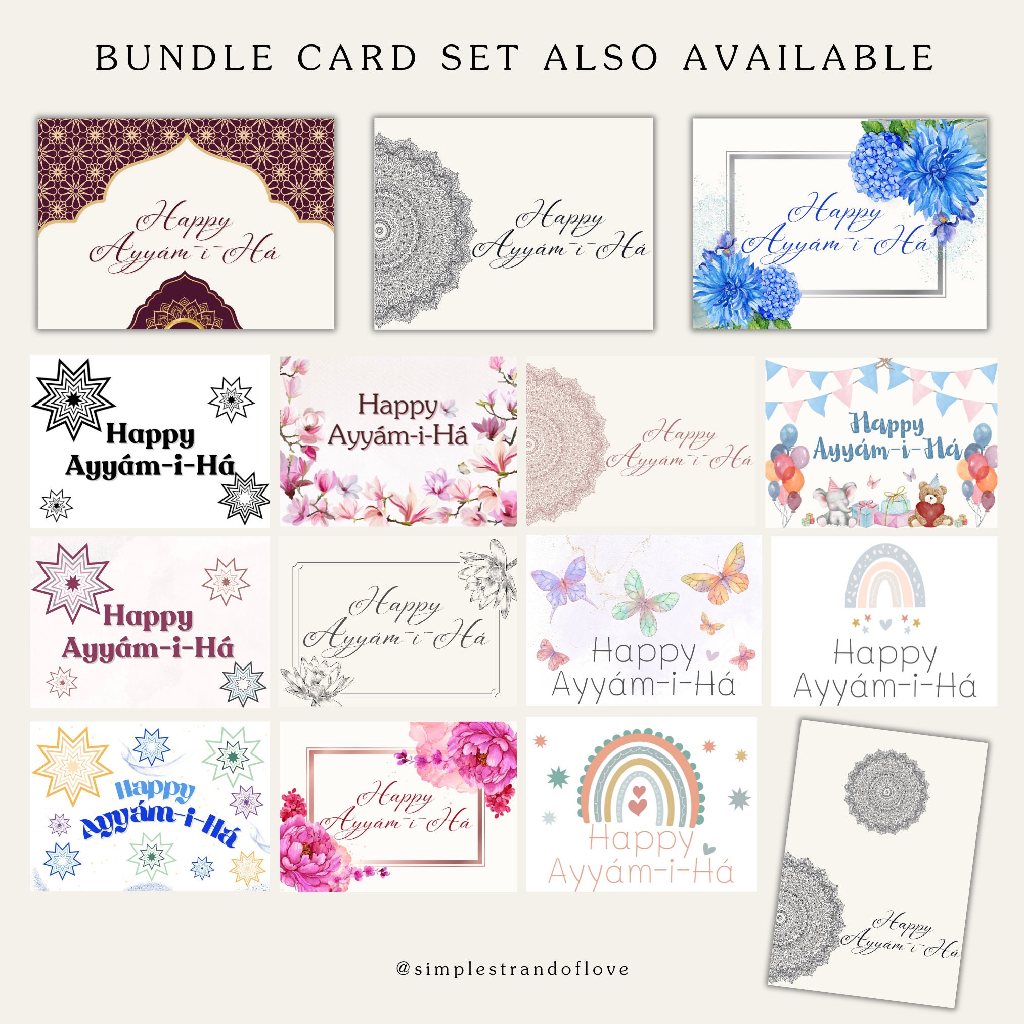 Ayyamiha Cards, Baha'i Card, Baha'i Quote, Ayyam-i-ha Gift, Printable ...